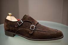 double booucle brown suede